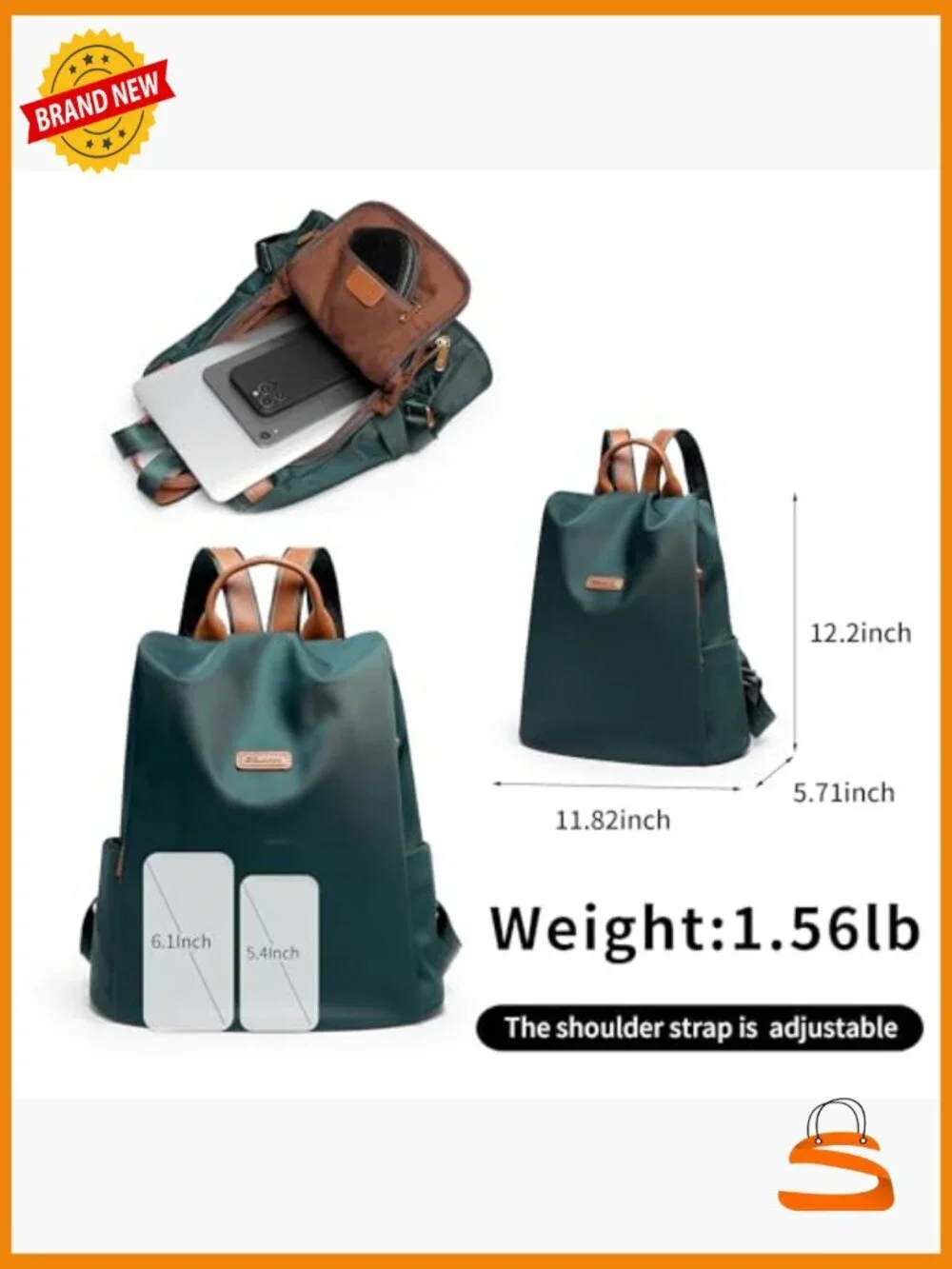 Women's Nylon Anti-theft Lightweight Small Backpack Purse Water Resistant